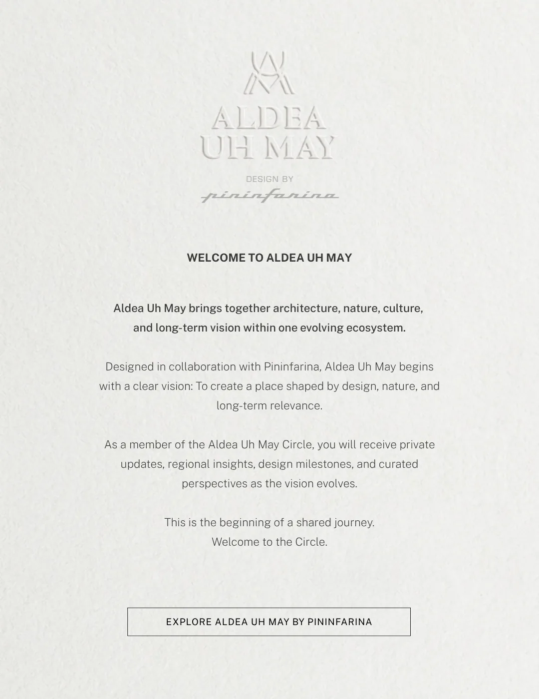 Additional Aldea Uh May campaign visual