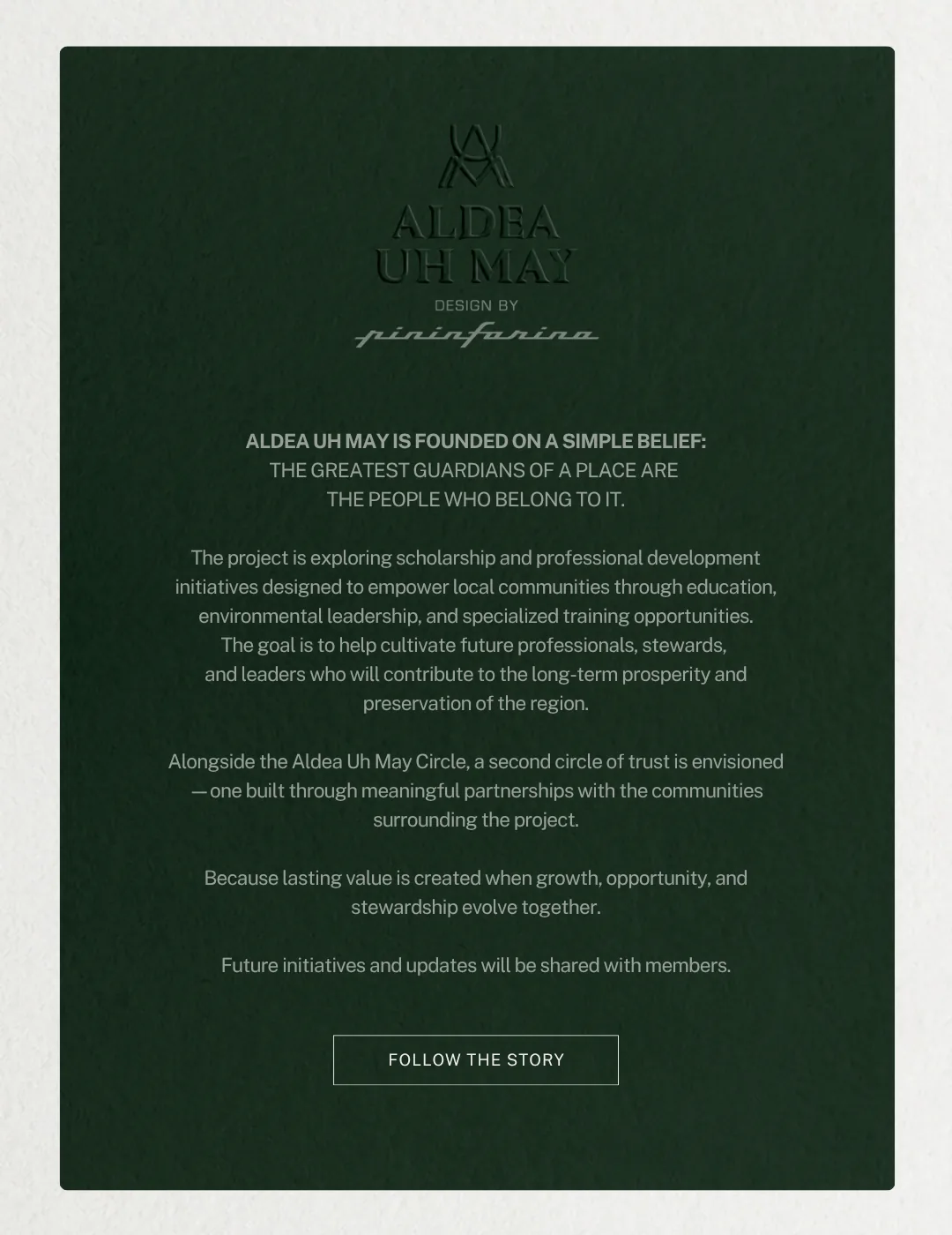 Green Aldea Uh May email artwork