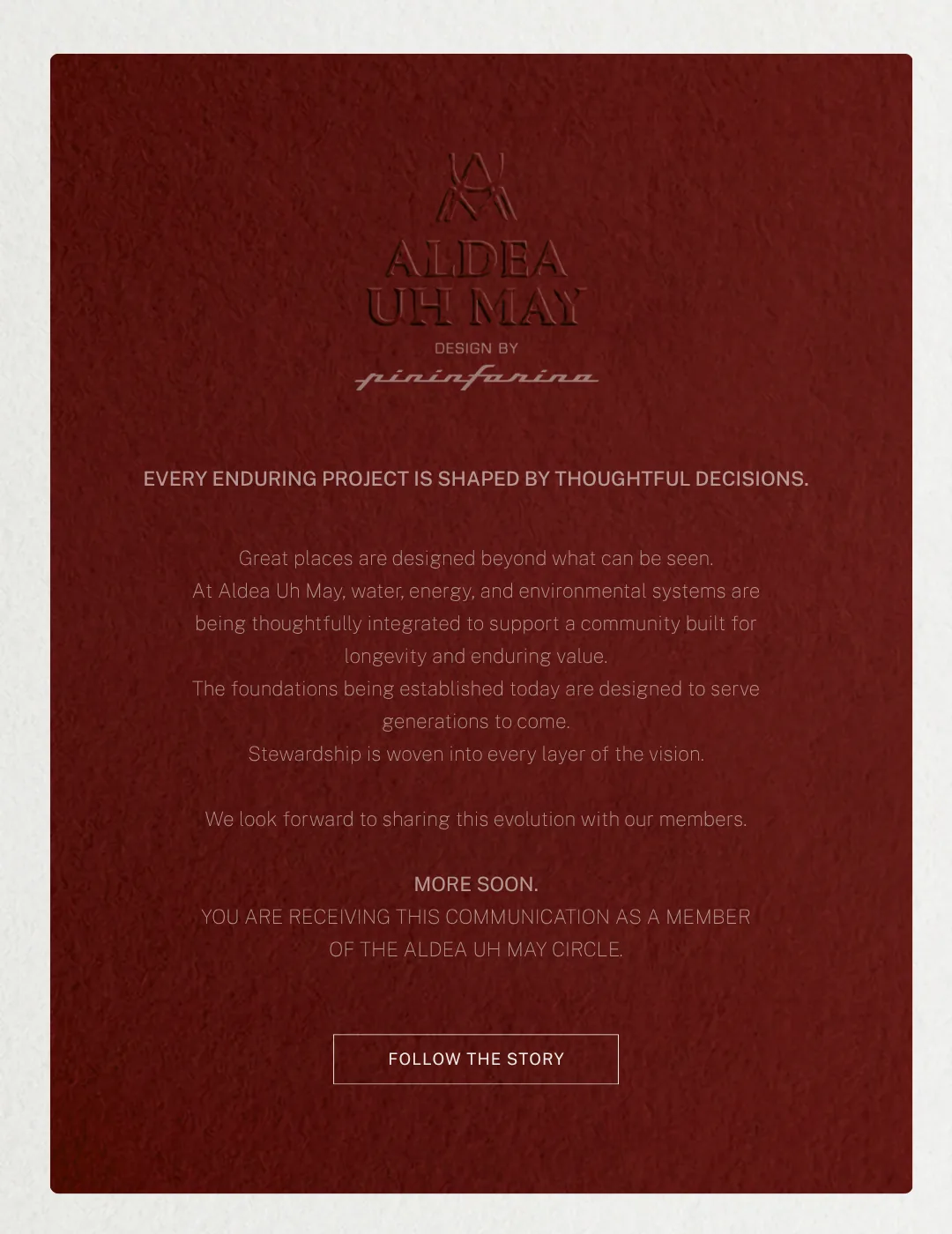 Red Aldea Uh May email artwork