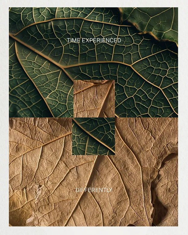 Leaf and stone texture social artwork for Aldea Uh May