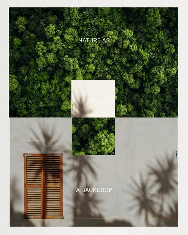 Tropical landscape social artwork for Aldea Uh May