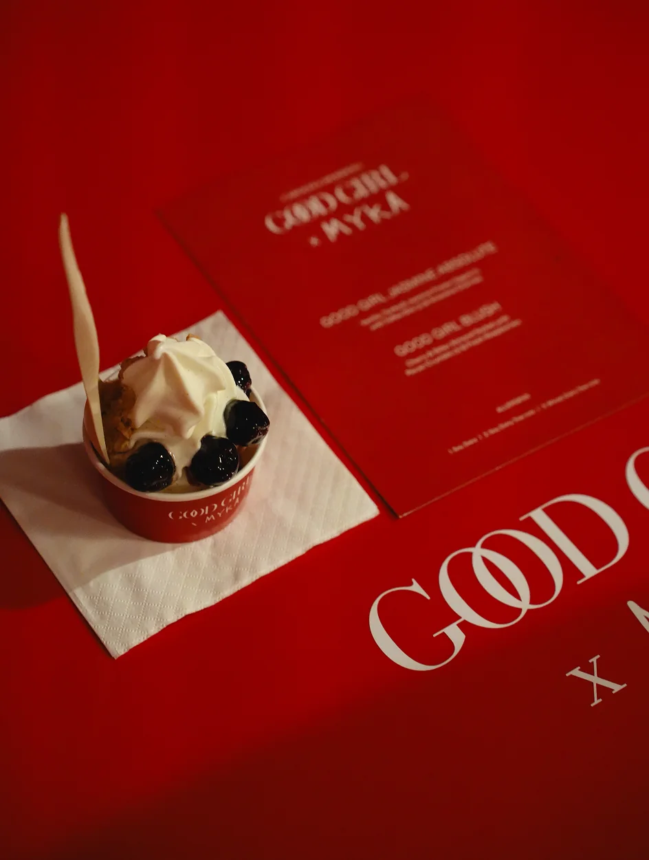 Good Girl Lab branded dessert and event card