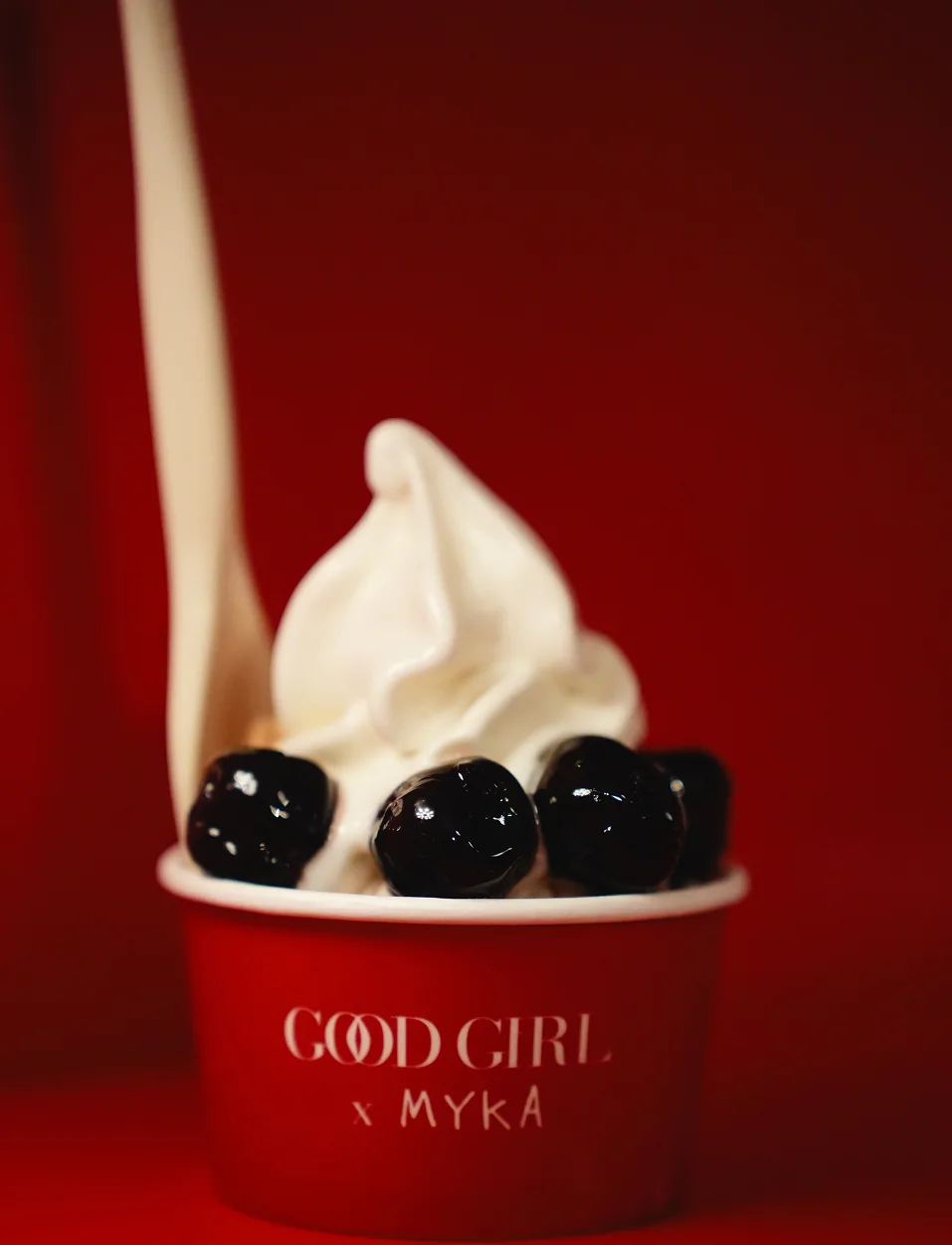 Good Girl Lab and Myka branded yogurt at the event